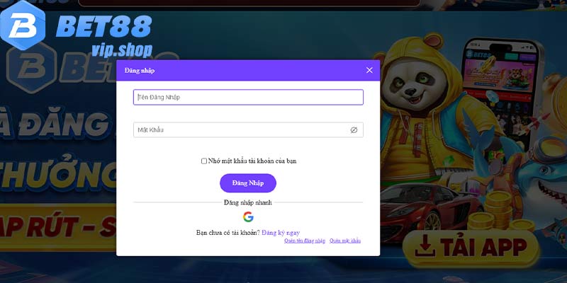 Các bước đăng nhập bet88 đơn giản