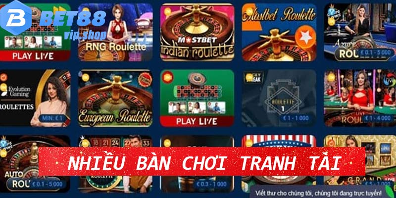 Nhiều bàn chơi cho anh em tranh tài